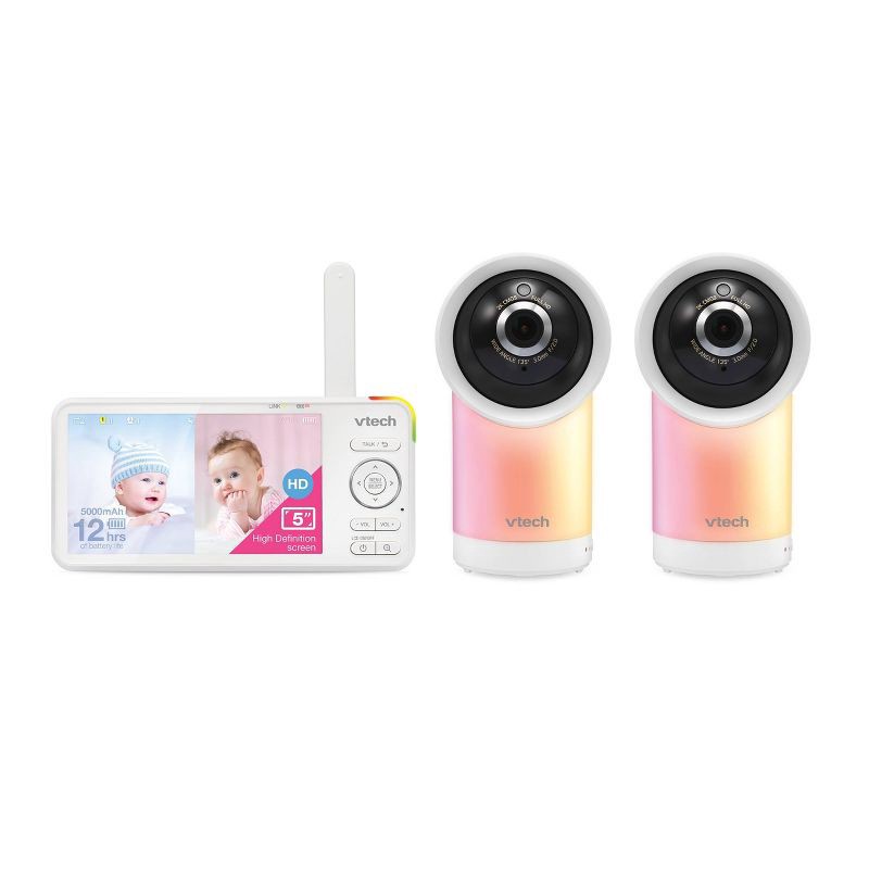 slide 1 of 6, V-Tech VTech 2 Camera 5" HD Smart Pan & Tilt Video Baby Monitor, 1 ct