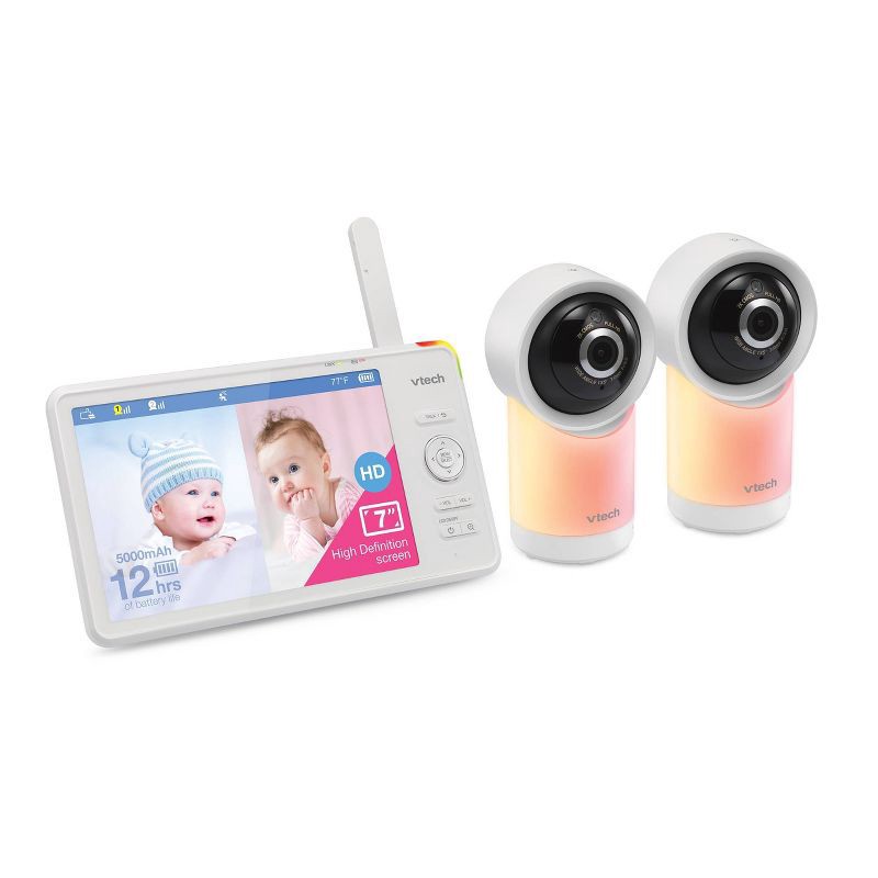 slide 2 of 3, V-Tech VTech 2 Camera 7" HD Smart Pan & Tilt Video Baby Monitor, 1 ct
