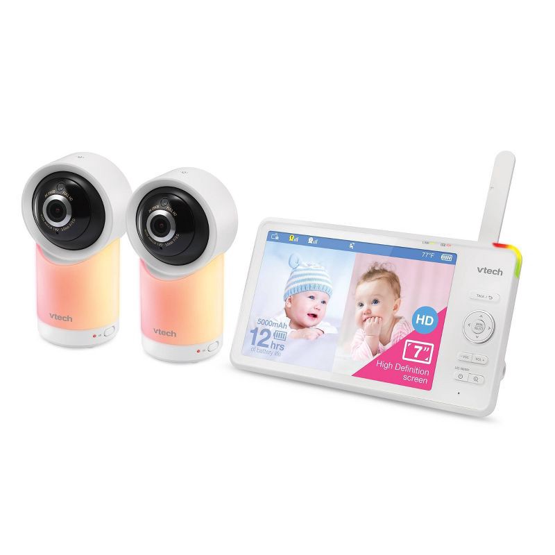 slide 3 of 3, V-Tech VTech 2 Camera 7" HD Smart Pan & Tilt Video Baby Monitor, 1 ct