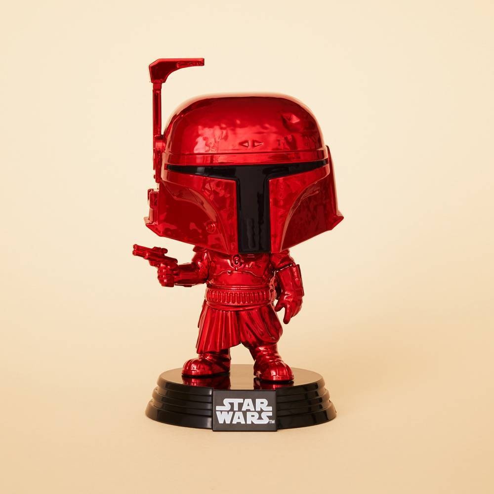 slide 3 of 3, Funko POP! Star Wars - Boba Fett (Red)(Chrome)(Target Exclusive), 1 ct