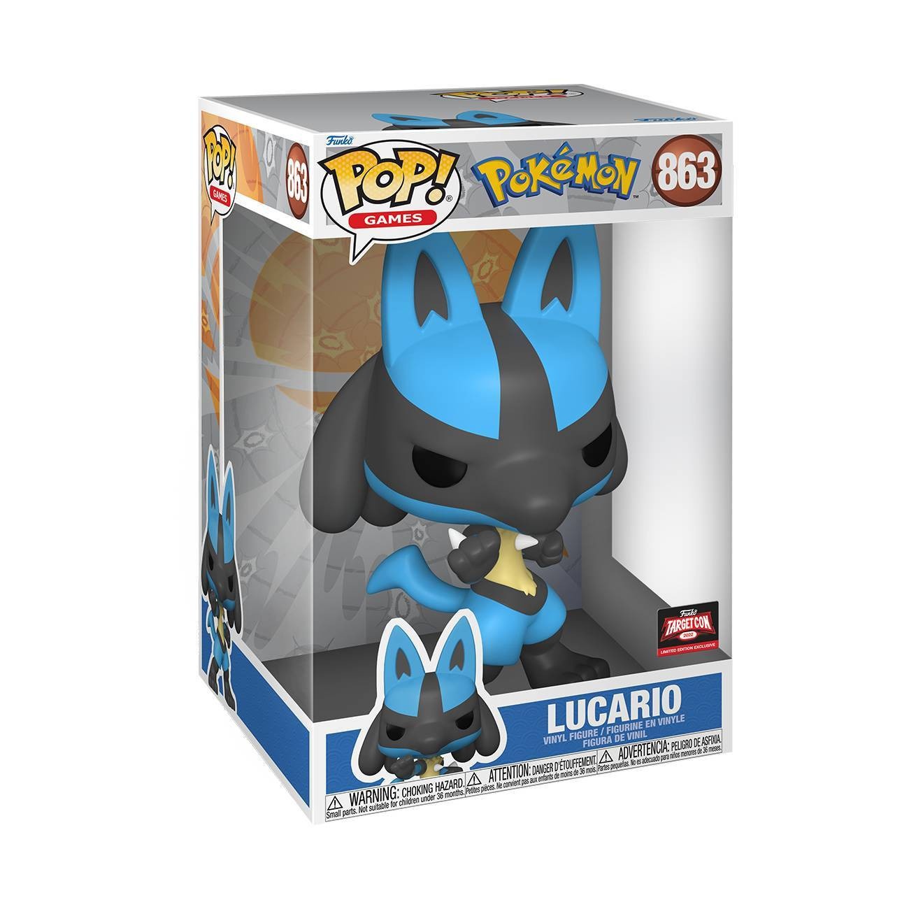 slide 1 of 3, Funko POP! Jumbo: Pokemon - Lucario (Target Exclusive), 1 ct