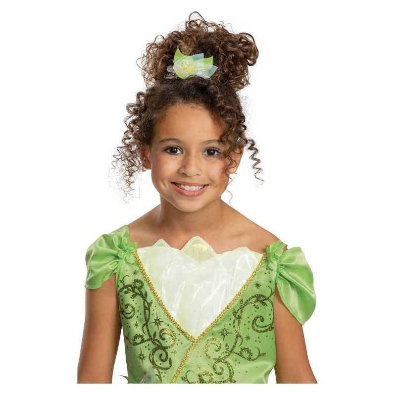 slide 3 of 3, Kids' Disney Princess Tiana Deluxe Light Up Halloween Costume Dress with Headpiece XS (3-4T), 1 ct