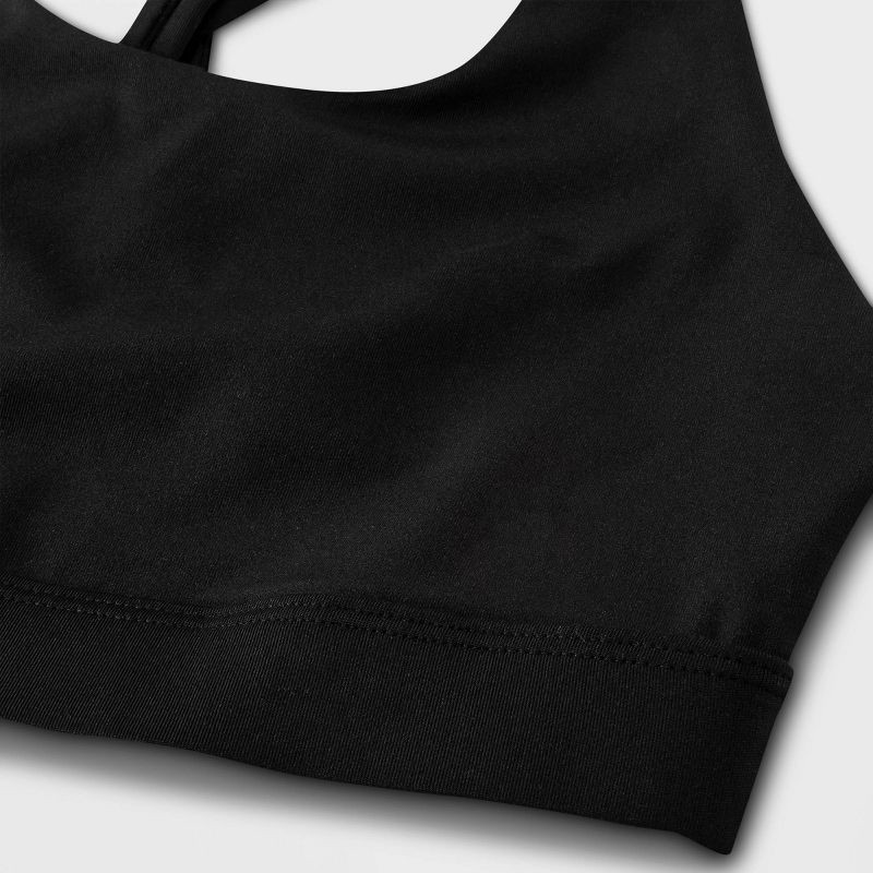 slide 3 of 3, Girls' Microfiber Bra - All In Motion™ Black M, 1 ct