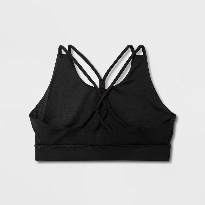 slide 1 of 3, Girls' Microfiber Bra - All In Motion™ Black M, 1 ct