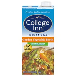 College Inn 40% Less Sodium Garden Vegetable Broth 32 oz Carton