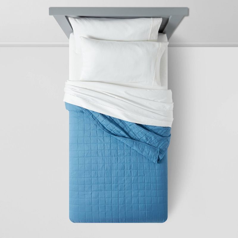 slide 3 of 4, Twin Value Kids' Quilt Bergen Blue - Pillowfort™: Microfiber, OEKO-TEX Certified, Twin Size, Boys Bedding, 1 ct