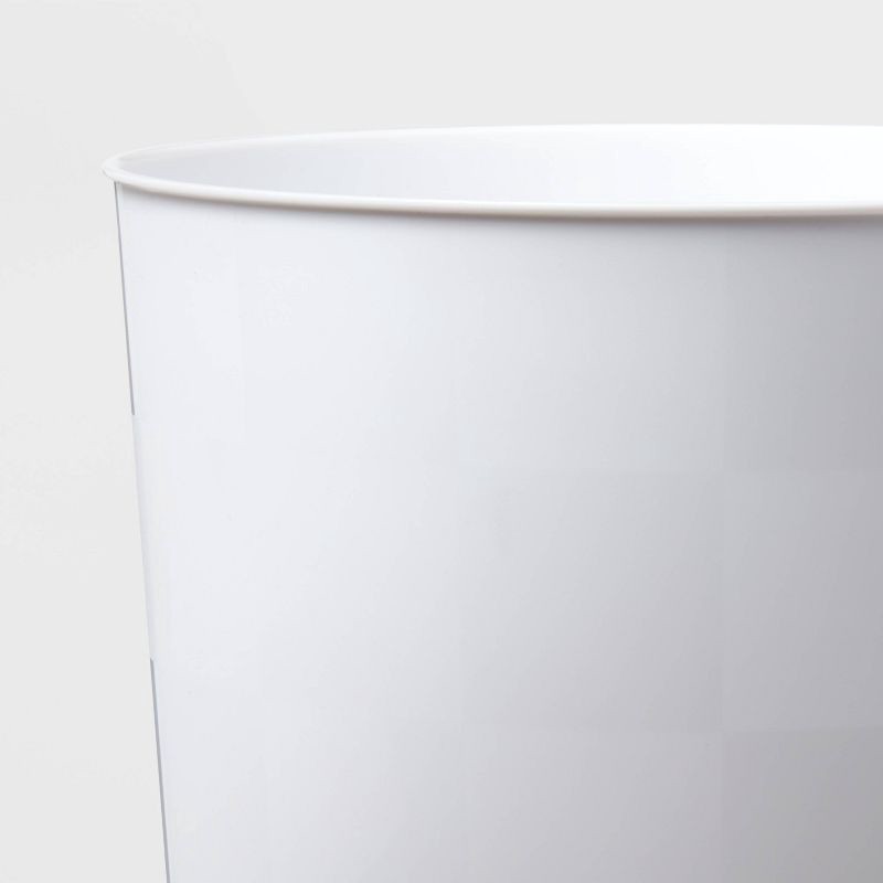 slide 3 of 3, Wastebasket White - Room Essentials™: Plastic, Compact Design, 7.5L Capacity, 10.5" Height, 7.5 liter