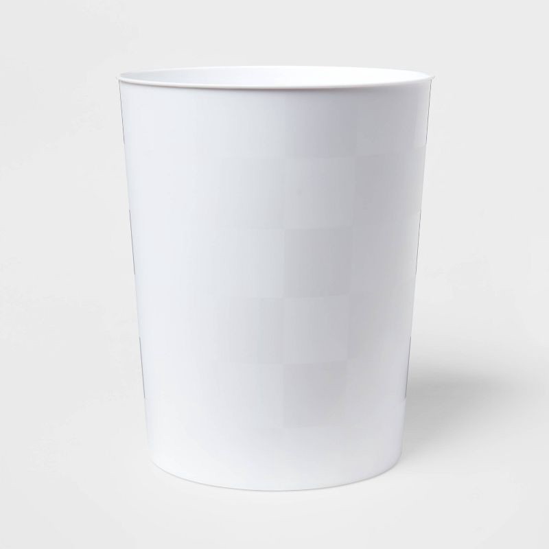 slide 1 of 3, Wastebasket White - Room Essentials™: Plastic, Compact Design, 7.5L Capacity, 10.5" Height, 7.5 liter