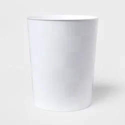 Wastebasket White - Room Essentials™: Plastic, Compact Design, 7.5L Capacity, 10.5" Height