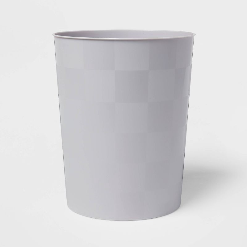 slide 1 of 3, Wastebasket Sleek Silver - Room Essentials™: Plastic, Compact Design, 7.5L Capacity for Bathroom, 7.5 liter