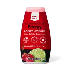 Cherry Limeade Liquid Water Enhancer Drops with Caffeine - 1.62 fl oz - Market Pantry™