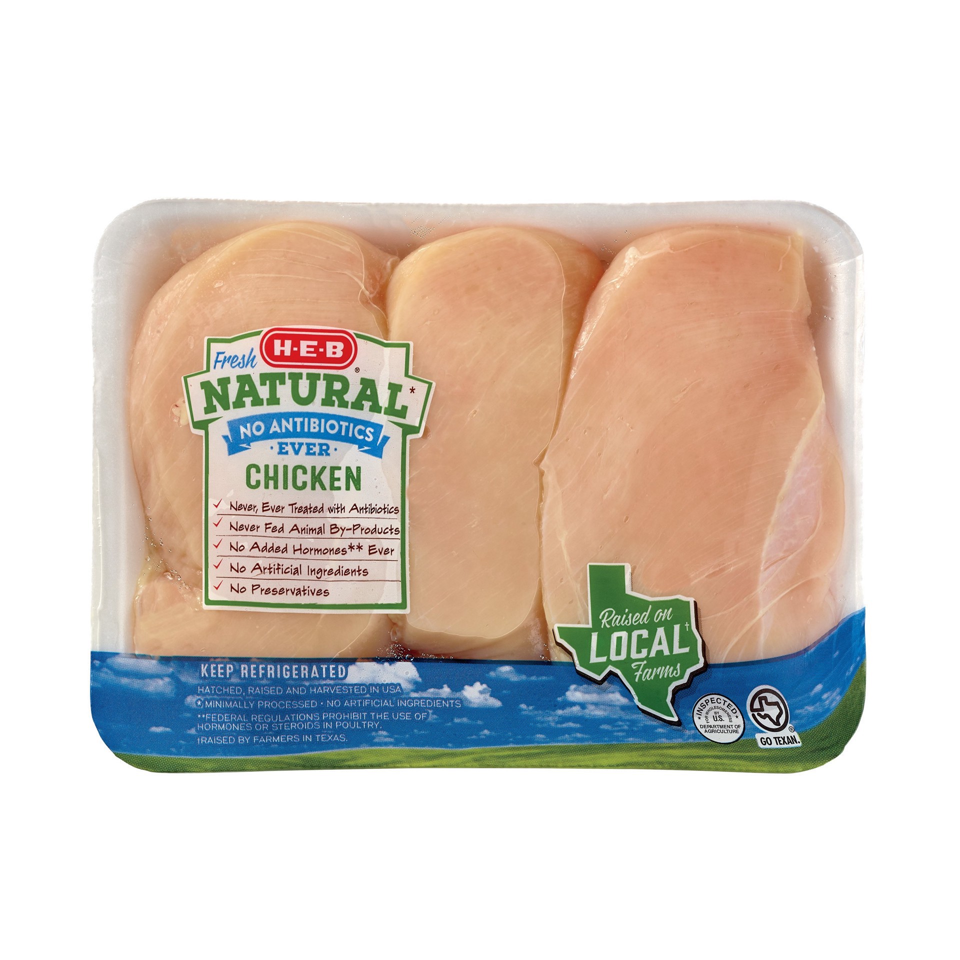 slide 1 of 1, H-E-B Natural Choice Boneless Skinless Chicken Breast, per lb