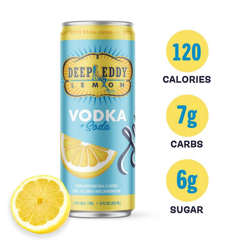 slide 6 of 7, Deep Eddy Lemon RTD - 4pk/355ml Cans, 4 ct; 355 ml