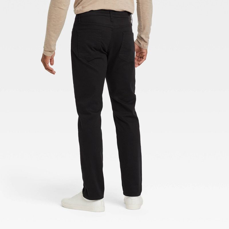 slide 2 of 3, Men's Athletic Fit Jeans - Goodfellow & Co™ Black 34x32: Heavyweight Twill, Mid Rise, Slim Leg, 1 ct