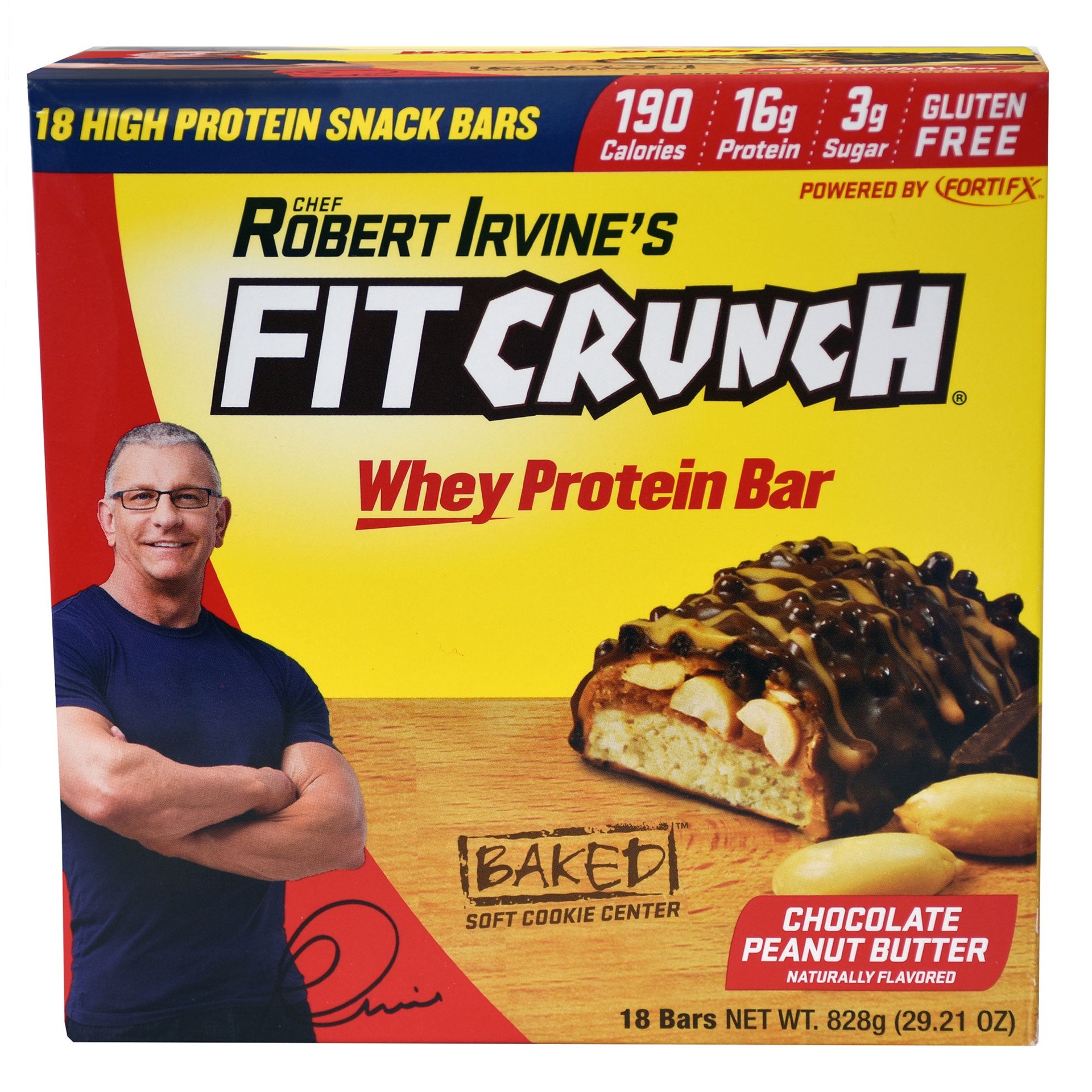 slide 1 of 2, Fit Crunch Chocolate Peanut Butter Whey Protein Bars, 18 count, 