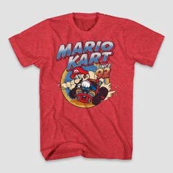 Men's Nintendo Mario Kart Short Sleeve Graphic T-Shirt - Heather Red XXL