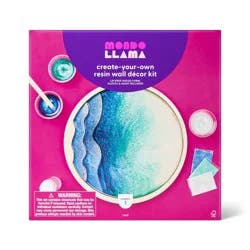 Round Resin Wood Frame Kit Ocean - Mondo Llama™: DIY Art Kit, Adult Craft, Includes Resin & Wood