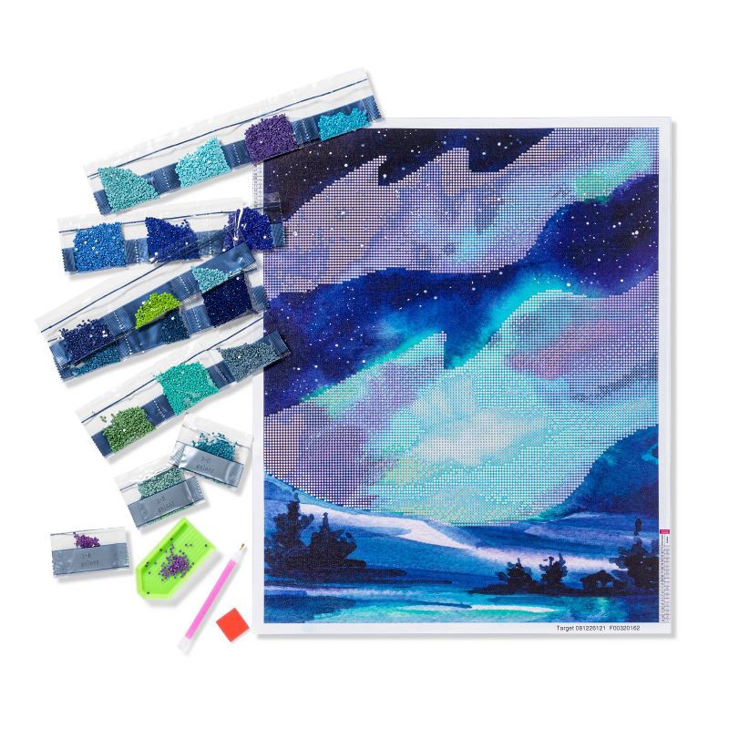 slide 2 of 4, Gem by Number Galaxy Kit - Mondo Llama™: DIY Art Kit with Gems & Fabric for Adult Crafting, 1 ct