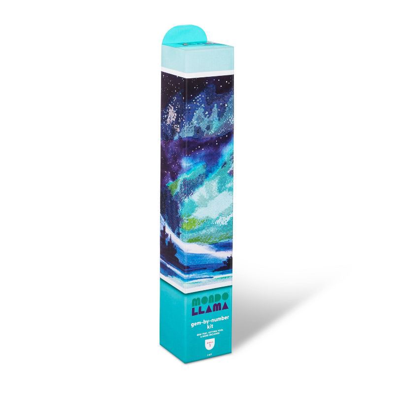 slide 3 of 4, Gem by Number Galaxy Kit - Mondo Llama™: DIY Art Kit with Gems & Fabric for Adult Crafting, 1 ct