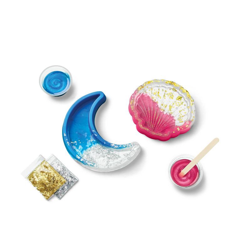 slide 4 of 4, Resin Pouring Trinket Dish - Mondo Llama™: DIY Art Kit with Glitter & Instructions for Adults, 1 ct