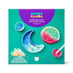Resin Pouring Trinket Dish - Mondo Llama™: DIY Art Kit with Glitter & Instructions for Adults