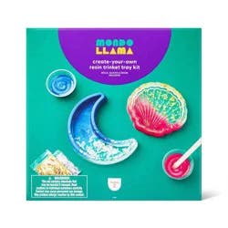 Resin Pouring Trinket Dish - Mondo Llama™: DIY Art Kit with Glitter & Instructions for Adults