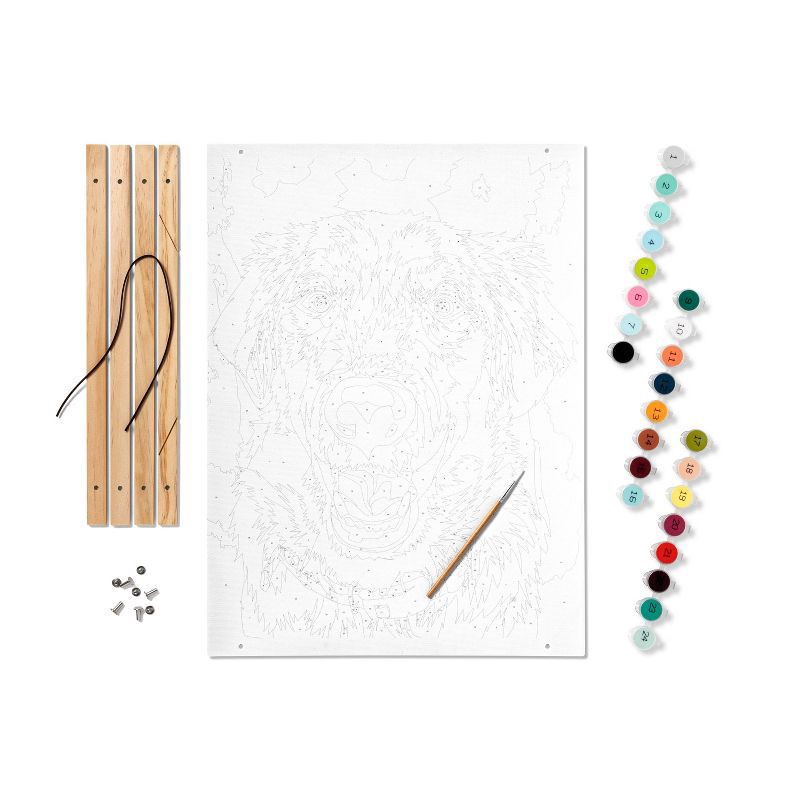 slide 2 of 4, Paint by Number Kit Dog Golden Retriever - Mondo Llama™: Adult DIY Painting Kit with Paint & Brush, 1 ct