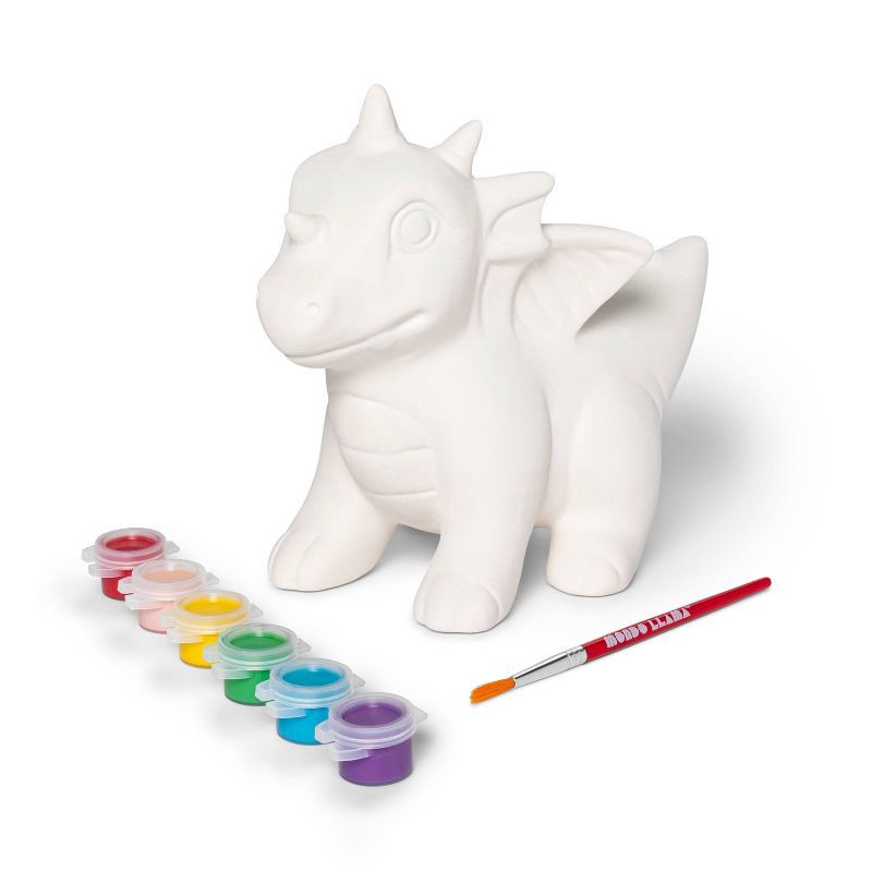 slide 2 of 4, Paint-Your-Own Ceramic Dragon Craft Kit - Mondo Llama™: DIY Art Kit for Kids, Ceramic Figurines to Paint, Ages 8+, 1 ct