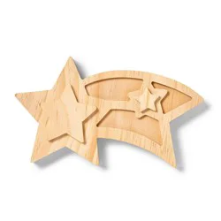 Freestanding Wood Shooting Star - Mondo Llama™: Unfinished Wooden Craft, 4.25" Height, Ages 3+