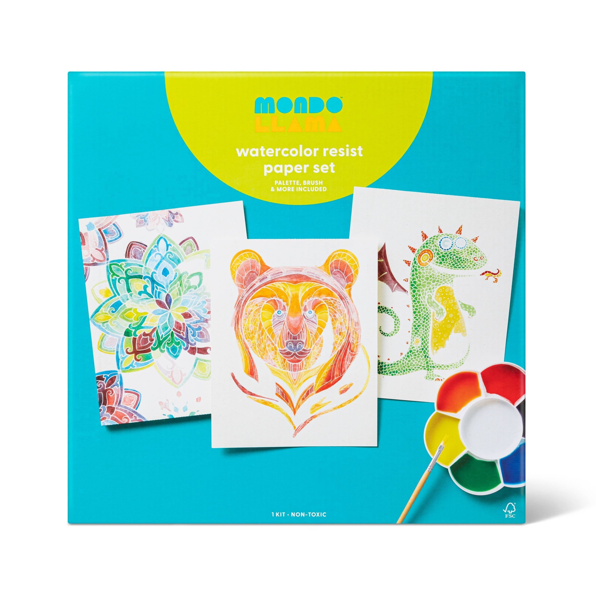 Kids' Watercolor Resist Painting Kit Mondo Llama 1 ct Shipt
