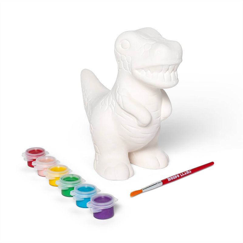 slide 2 of 4, Paint-Your-Own Ceramic Dinosaur Craft Kit - Mondo Llama™: DIY Art Kit with Paint & Brush, Ages 8+, 1 ct