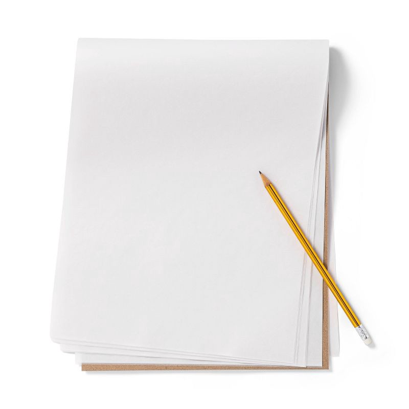 slide 2 of 3, 9''x12'' 40ct Tracing Paper - Mondo Llama™: Specialty Art Paper, 55 lb, Clear, Uncoated, Glue Binding, 9x12 Inches, 40 ct, 55 lb