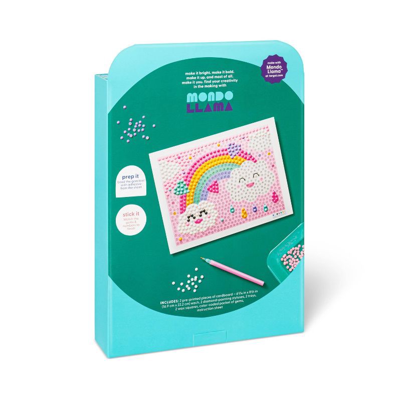 2pk 6''X6'' Gem Art Poster Unicorn/Rainbow Mondo Llama™ 2 ct Shipt