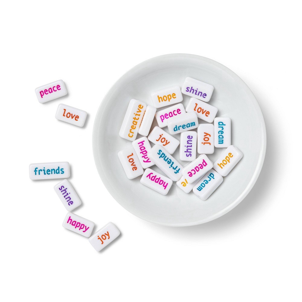 slide 4 of 4, Word Tile Beads - Mondo Llama, 1 ct