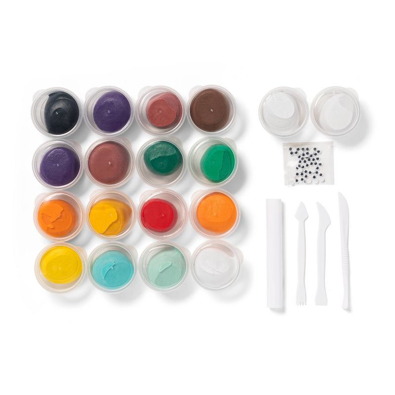 slide 2 of 4, Clay Character Plastic Bucket Kit - Mondo Llama™: DIY Art Kit for Kids, Includes Clay, Tools, Ages 4+, 1 ct