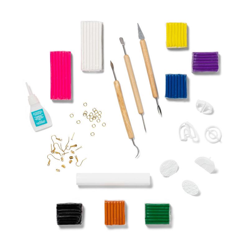 slide 2 of 4, Clay Jewelry Kit - Mondo Llama™: DIY Art Kit with Earring Hooks & Molds for Making Clay Bracelets & Jewelry, 1 ct