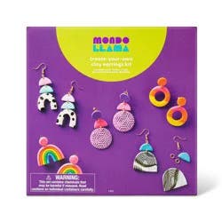 Clay Jewelry Kit - Mondo Llama™: DIY Art Kit with Earring Hooks & Molds for Making Clay Bracelets & Jewelry
