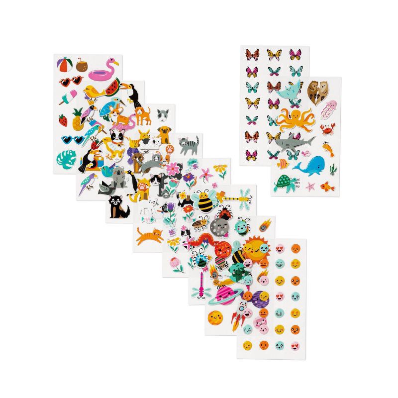 slide 2 of 3, Puffy Sticker Pack - Mondo Llama™: 178 Count, 10 Sheets, Art & Design Theme, Kids Puffy Stickers, 178 ct, 10 sheets