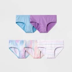 Girls' 5pk Microfiber Tie-Dye Underwear - art class XL