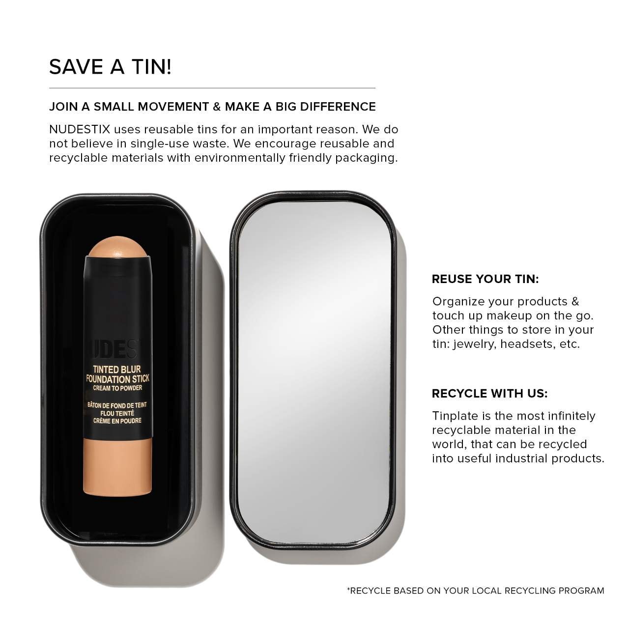 slide 12 of 13, NUDESTIX Tinted Blur Foundation Stick Nude Light 1, 0.2 oz / 6.2 gram