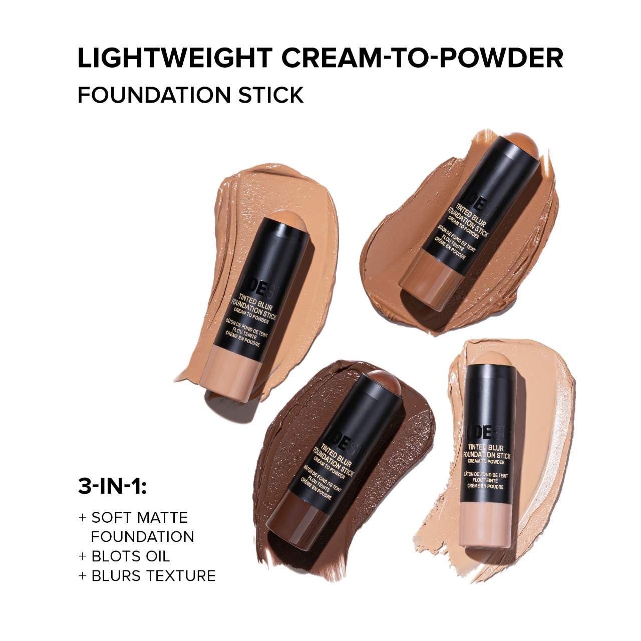 slide 8 of 13, NUDESTIX Tinted Blur Foundation Stick Nude Light 1, 0.2 oz / 6.2 gram
