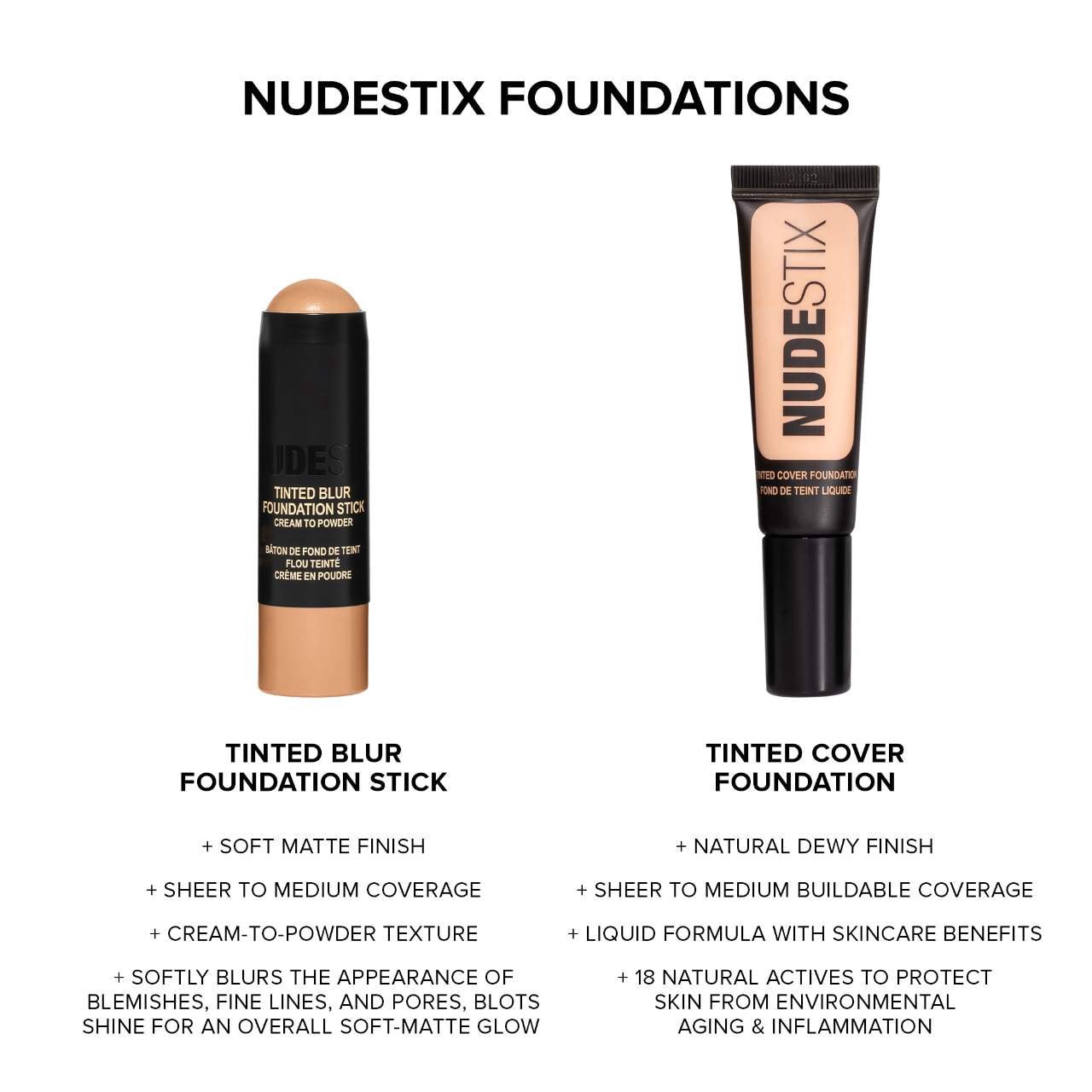 slide 10 of 13, NUDESTIX Tinted Blur Foundation Stick Nude Light 1, 0.2 oz / 6.2 gram
