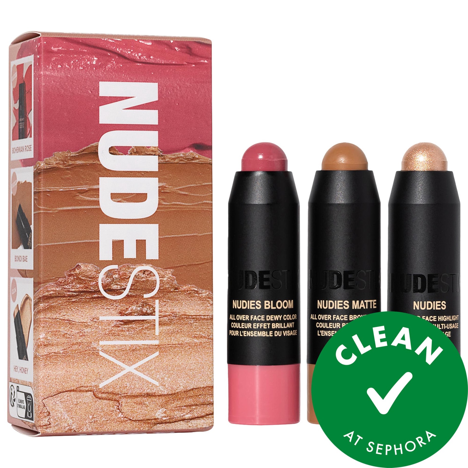 slide 1 of 6, NUDESTIX Mini NUDIES Roses 'N Honey Nudes 3pc Kit, 1 ct