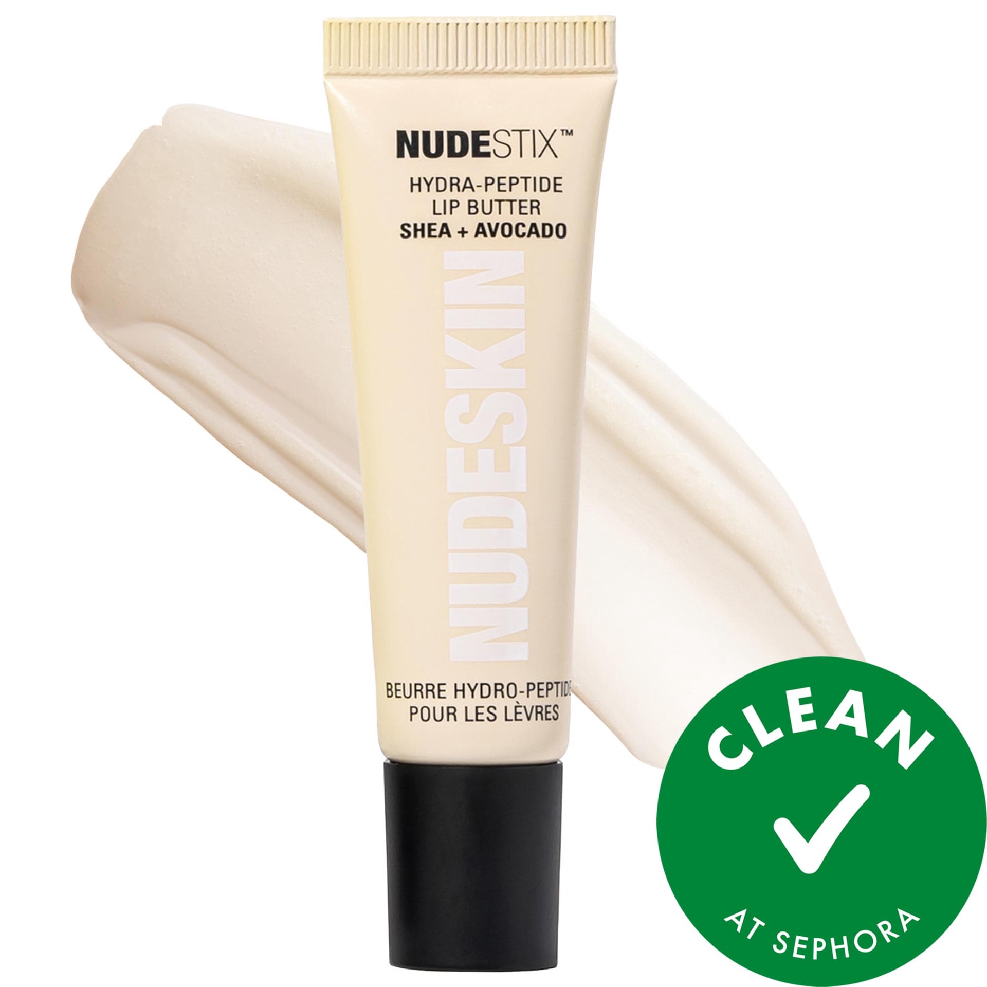 slide 1 of 10, NUDESTIX Hydrating Peptide Lip Butter Clear Gloss, 0.34 oz / 10 ml