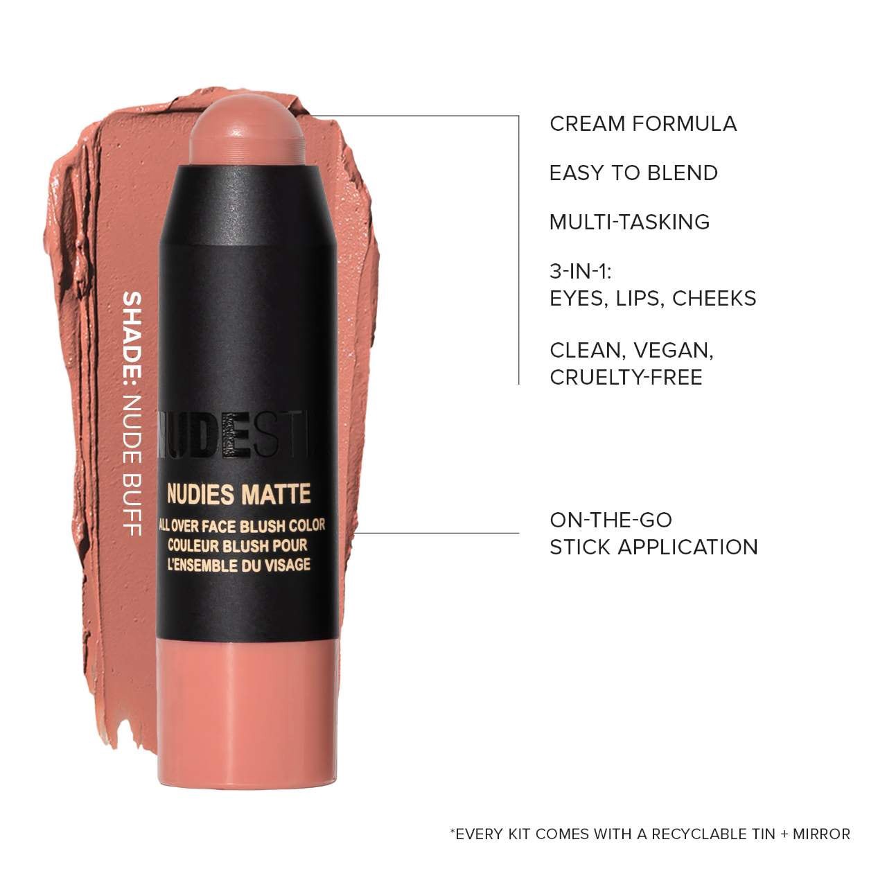 slide 3 of 4, NUDESTIX Mini Soft & Warm Nudes 3-Piece Kit, 1 ct