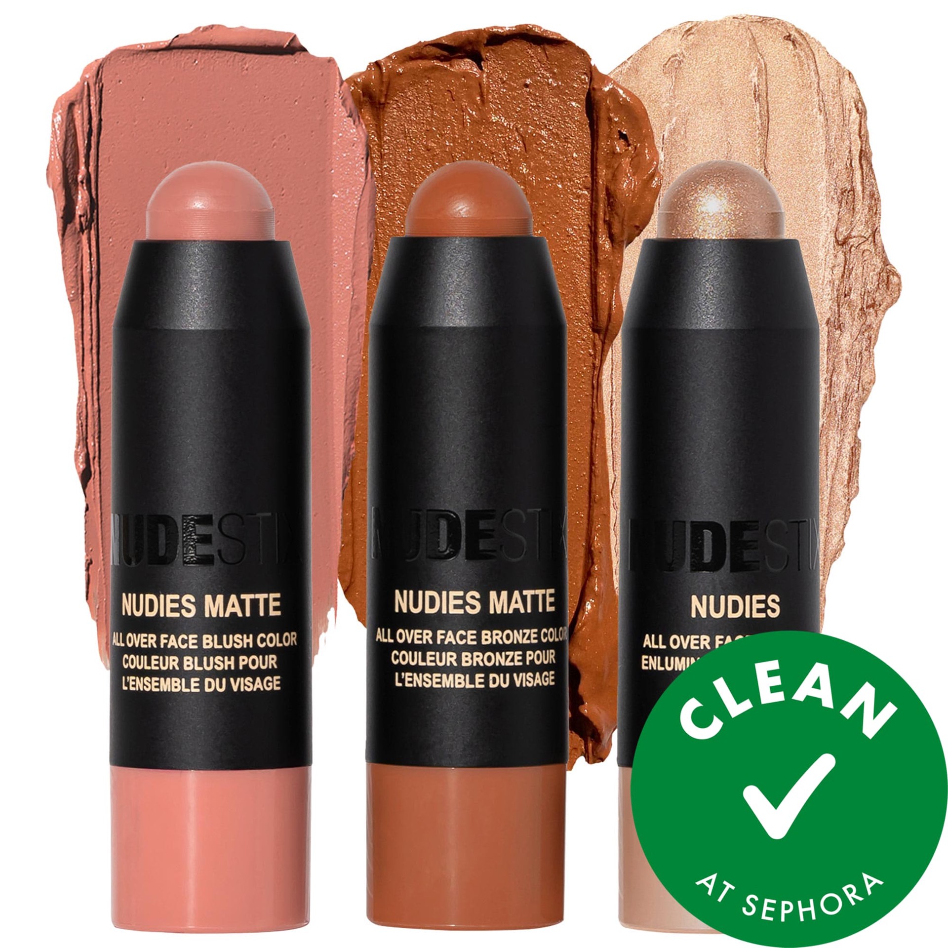 slide 1 of 4, NUDESTIX Mini Soft & Warm Nudes 3-Piece Kit, 1 ct