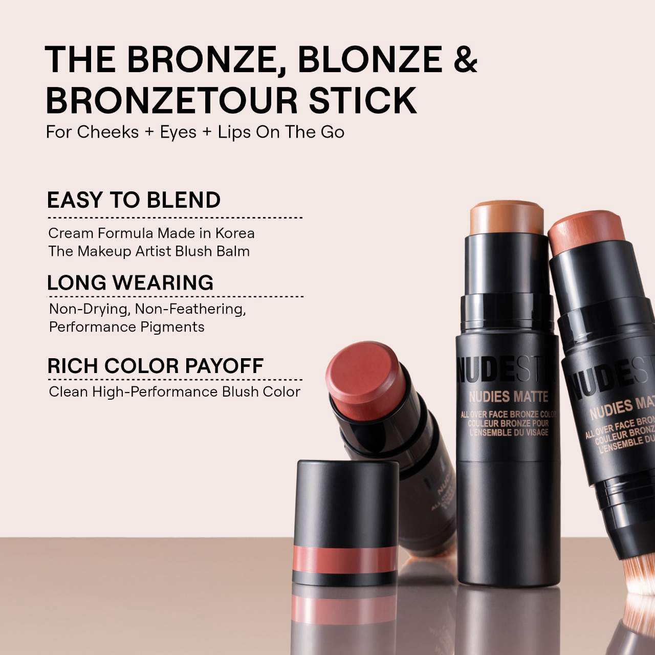 slide 8 of 9, NUDESTIX Nudies Cream Bronzer Stick Bondi Belle,