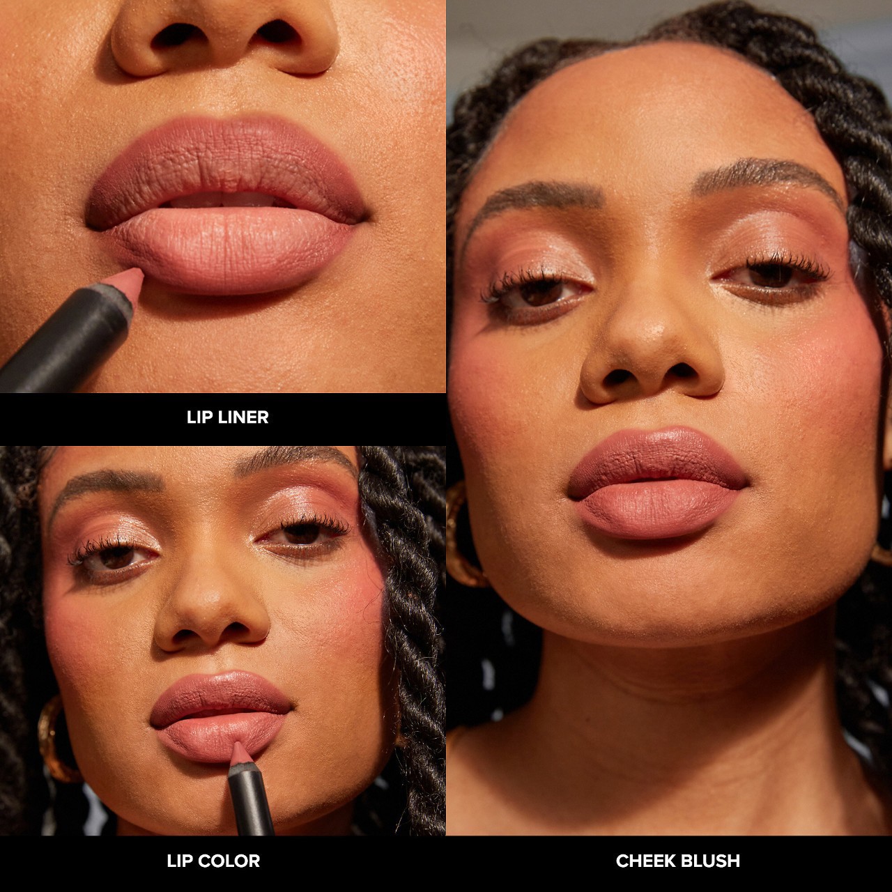 slide 3 of 6, NUDESTIX Intense Matte Lip Pencil + Cheek Sunkissed Pink, 