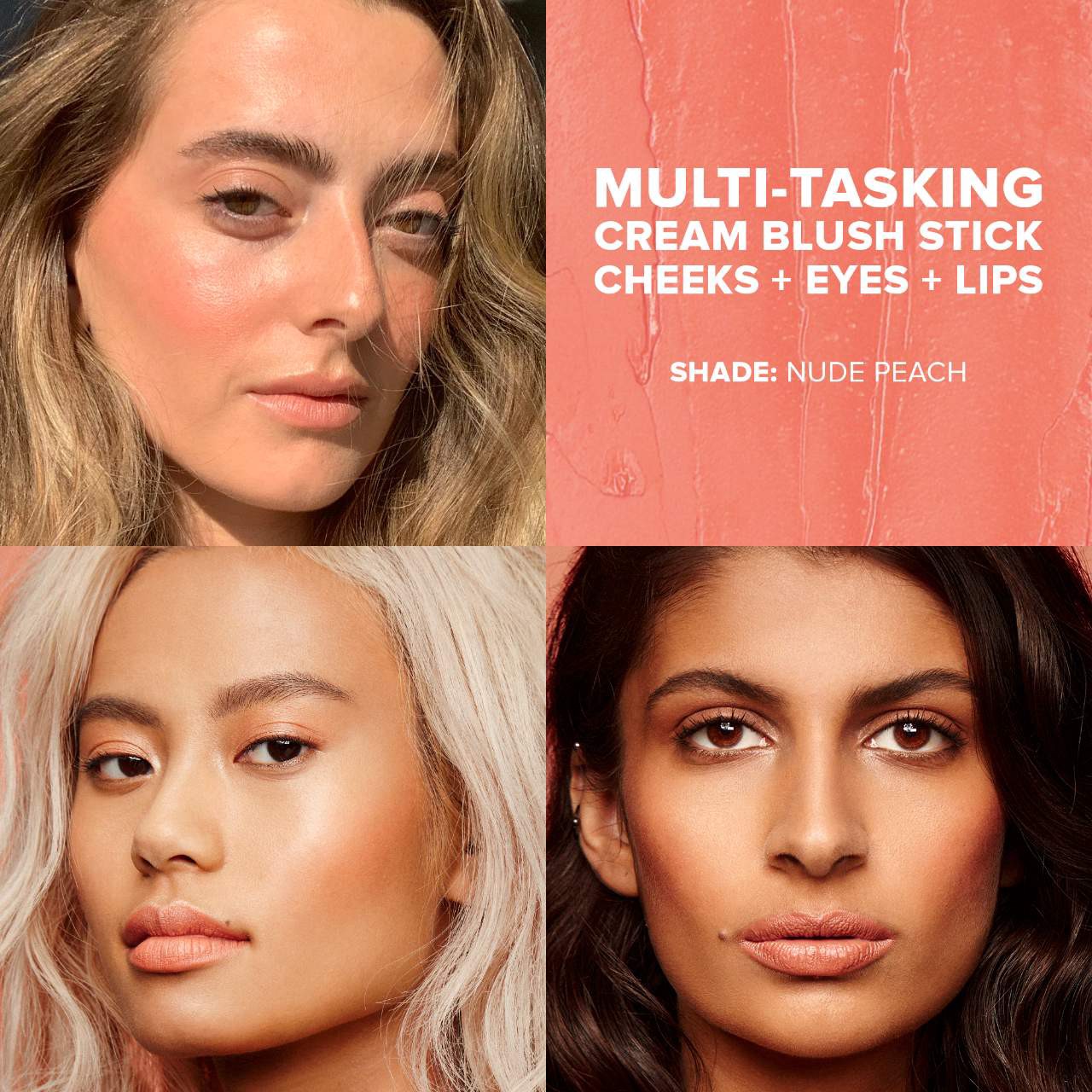 slide 2 of 10, NUDESTIX Nudies Cream Blush Stick Nude Peach, 0.25 oz/ 7 gram