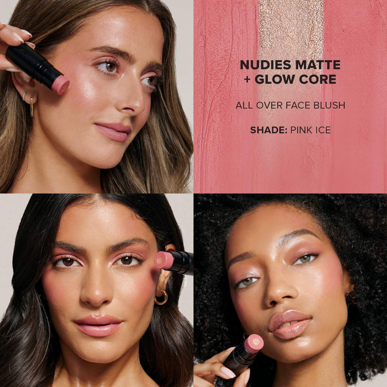 slide 2 of 8, NUDESTIX Nudies Matte Blush + Glow Core Pink Ice, 